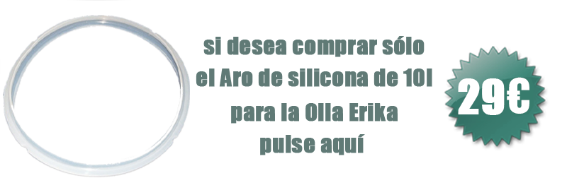 Compre aquí el Aro de silicona 10l para la Olla Erika